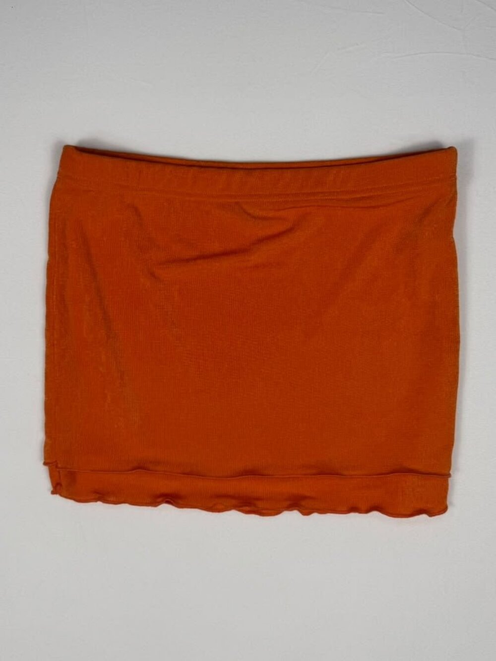 SHEIN Orange Stretch Mini Skirt S